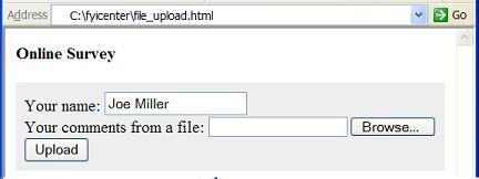 HTML input file Element - File Upload