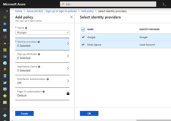 Azure AD B2C - Sign-up or Sign-in Policy