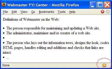 Firefox Live Bookmark Icon
